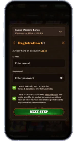 Register an account